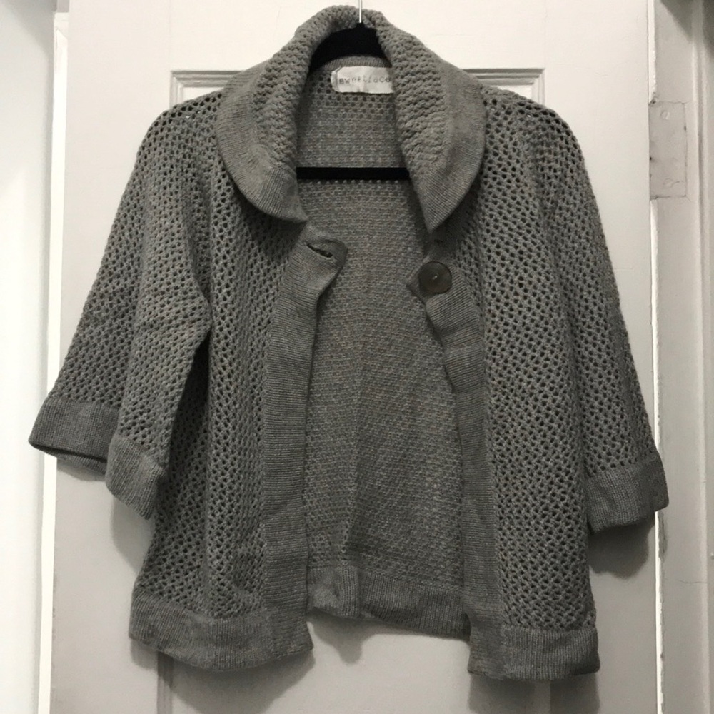 Sweetface 3/4 Sleeve Mesh Cardigan, Size S